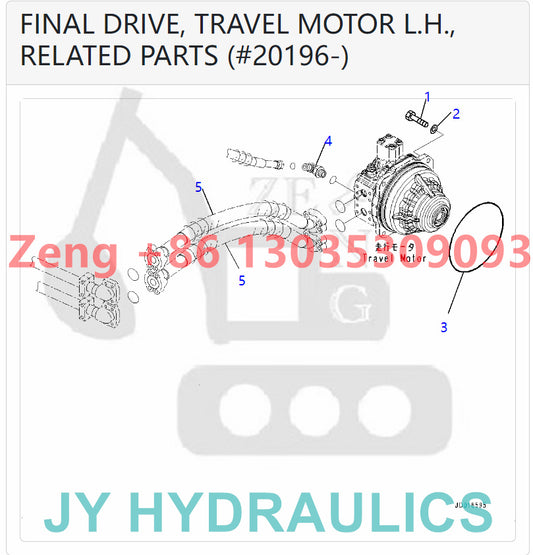 KOMATSU PC2000-8 EXCAVATOR 706-7L-01110 TRAVEL MOTOR PARTS