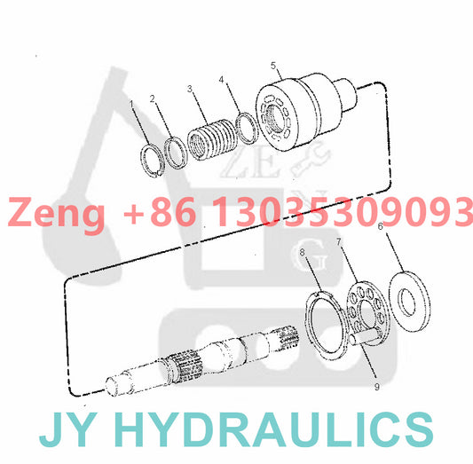 CATERPILLAR CAT120G MOTOR GRADER 9T-1416 HYDRAULIC PISTON PUMP ROTARY GROUP AND SPARE PARTS