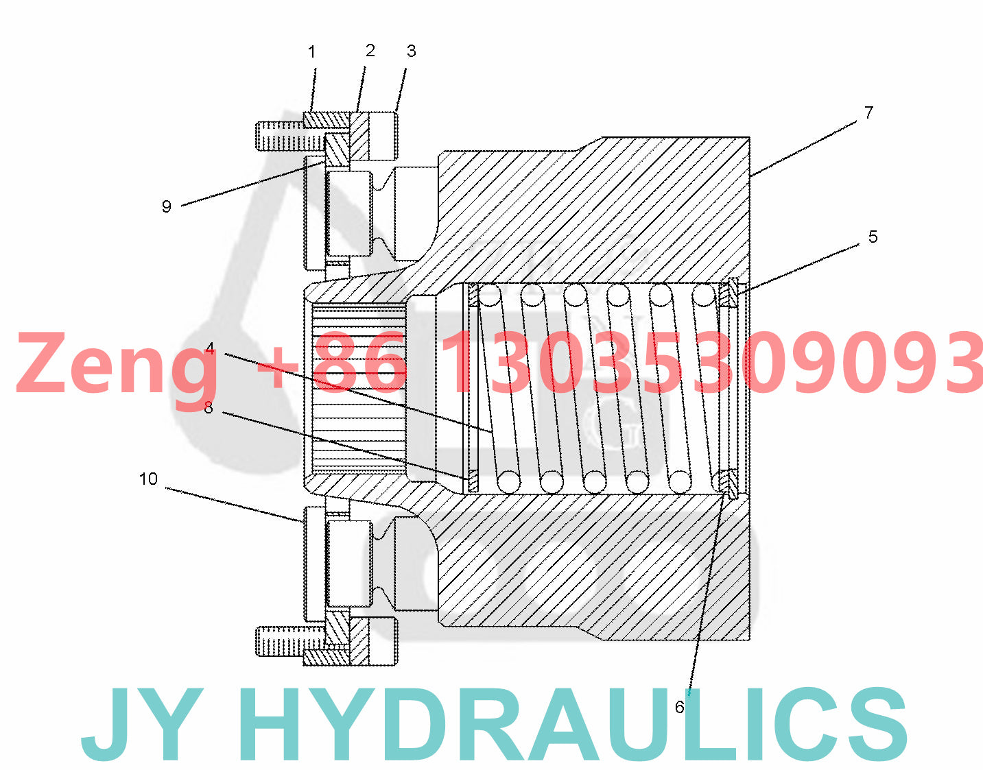 CATERPILLAR CAT140H MOTOR GRADER 6E-3137 HYDRAULIC PISTON PUMP ROTARY GROUP