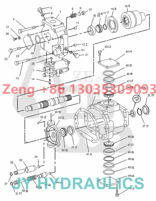 CAT12G CAT130G CAT140G CAT160G MOTOR GRADER 9T-7764 HYDRAULIC PISTON PUMP PARTS