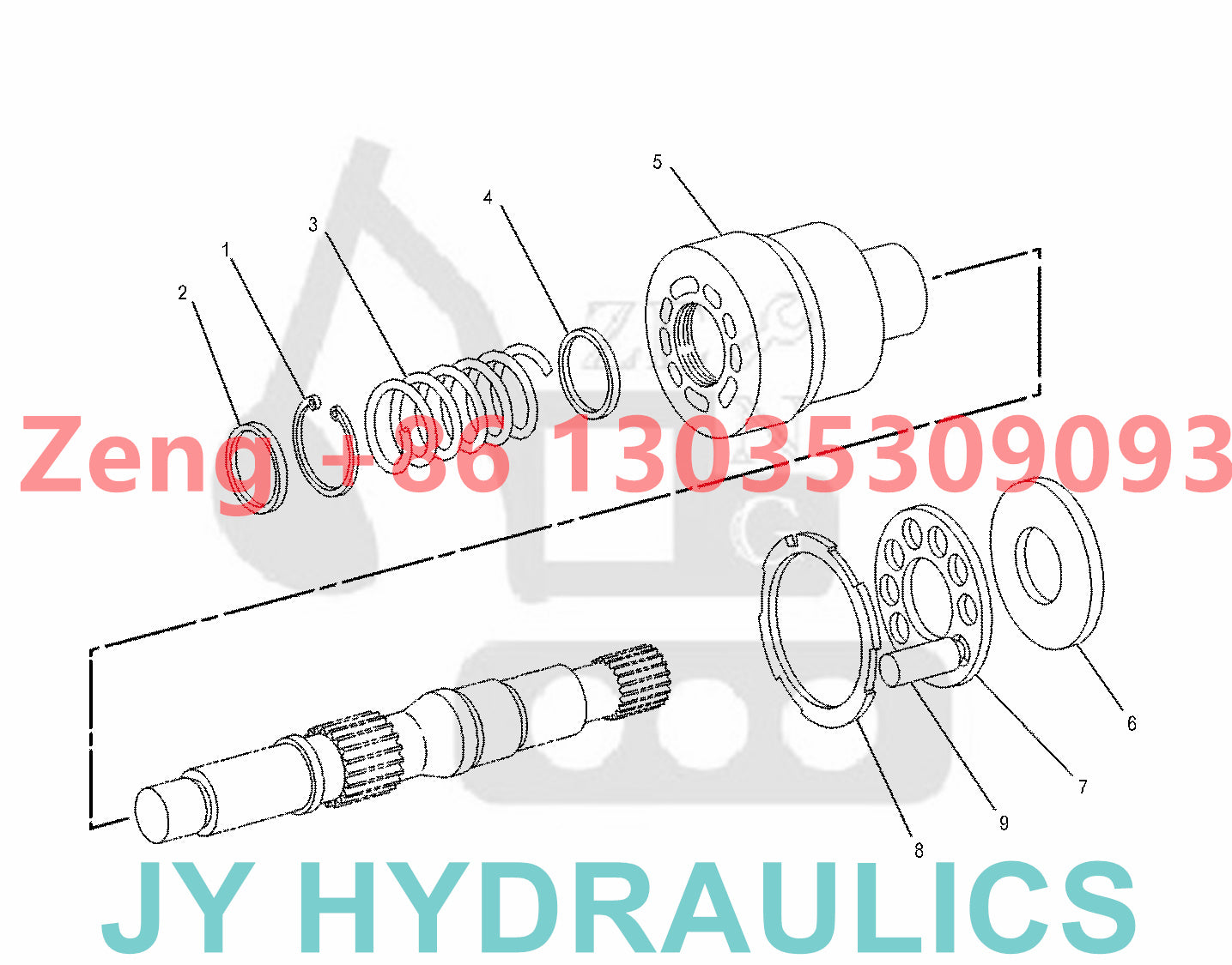 CAT12G CAT130G CAT140G CAT160G MOTOR GRADER 9T-7764 HYDRAULIC PISTON PUMP ROTARY GROUP