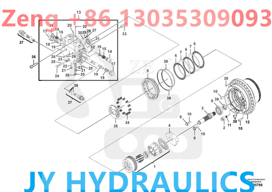 VOLVO EC210D EC220D EC220E EC250D EC250E EXCAVATOR VOE14728804 VOE14728665 TRAVEL MOTOR ROTARY GROUP AND SPARE PARTS