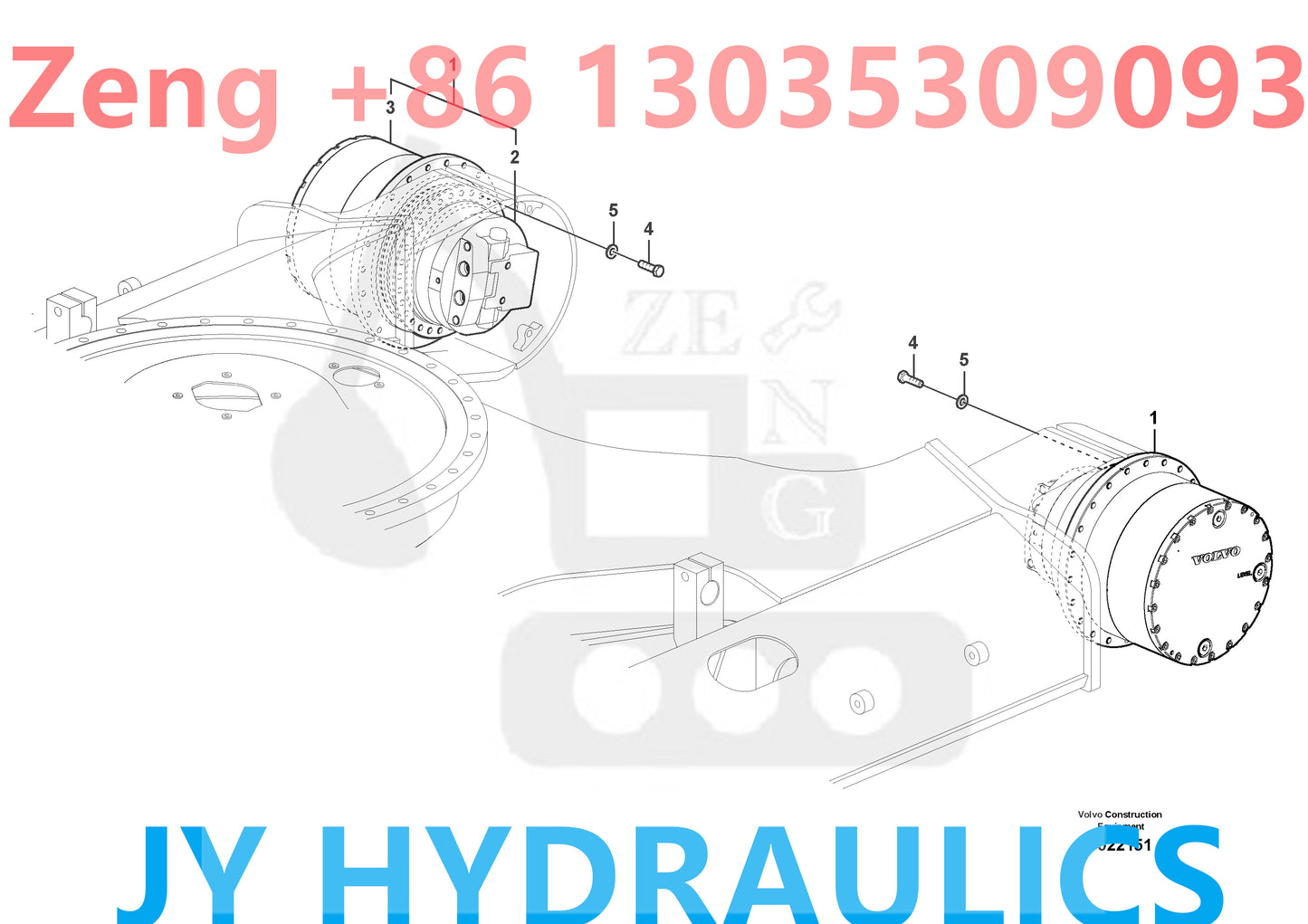 VOLVO EC380E EC480D EC480E EC480EHR EXCAVATOR VOE14733880 FINAL DRIVE ASSY VOE14727995 travel motor rotary group
