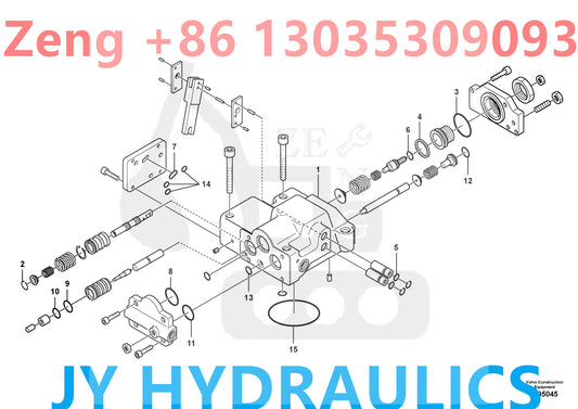 VOLVO EC460C EC480D EC480DHR PL4809D EXCAVATOR VOE14595548 VOE14625693 HYDRAULIC PUMP ROTARY GROUP AND SPARE PARTS