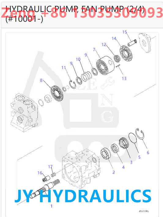 KOMATSU WA500-7 WHEEL LOADER  708-1T-00590 708-1T-01590 FAN PUMP PARTS