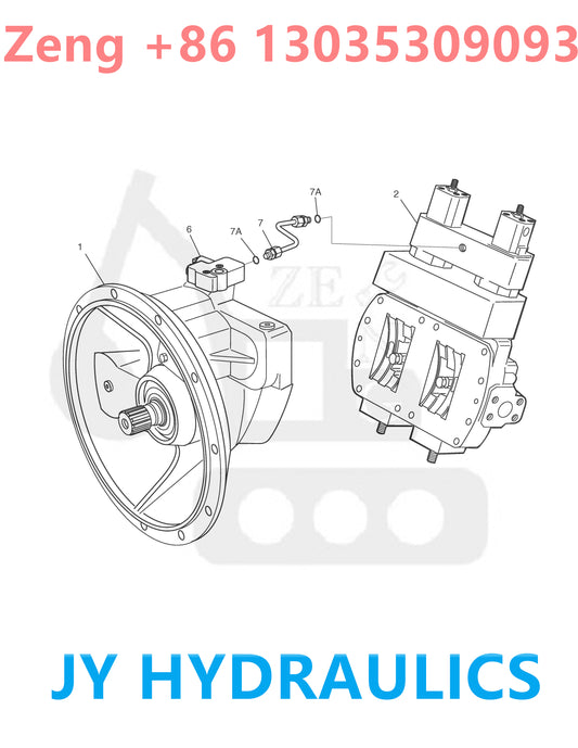 DOOSAN DX340LC DX350LC EXCAVATOR 400914-00249 K1004522B K1004522C HYDRAULIC PUMP PARTS