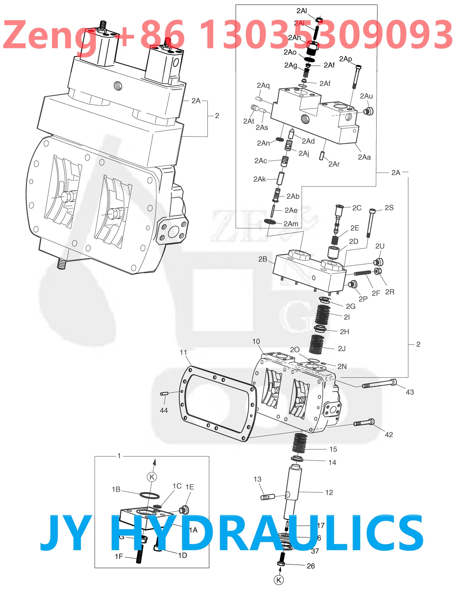 DOOSAN DX340LC DX350LC EXCAVATOR 400914-00249 K1004522B K1004522C HYDRAULIC PUMP ROTARY GROUP AND SPARE PARTS