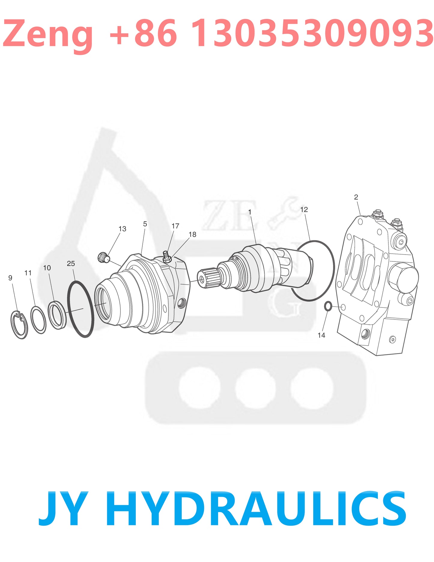 DOOSAN DX480LC DX520LC DX520LCA SOLAR 450LC-V SOLAR 470LC-V SOLAR 500LC-V EXCAVATOR 2401-6292A TRAVEL MOTOR ROTARY GROUP
