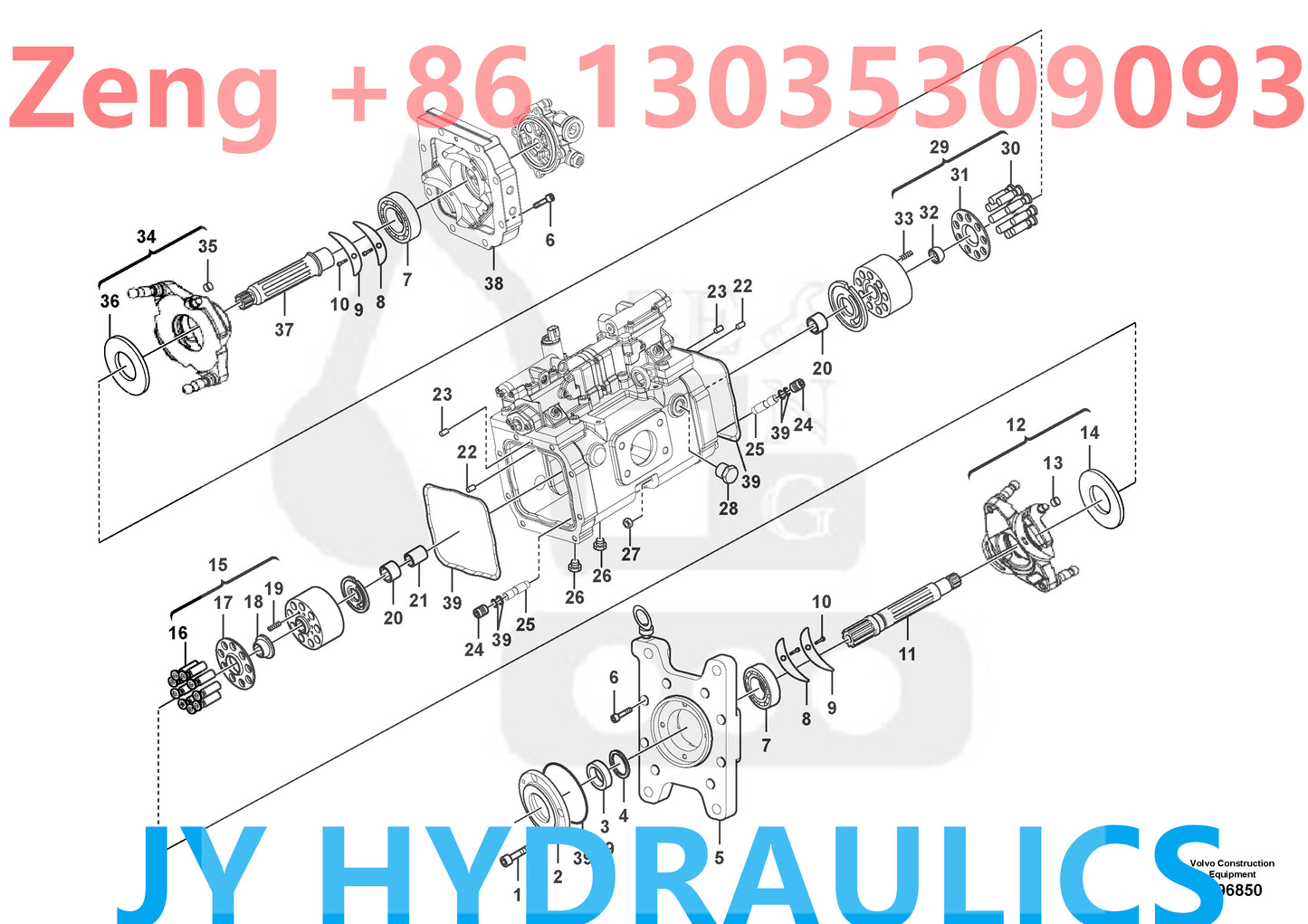 VOLVO EC200D EXCAVATOR VOE14715508 HDYRAULIC PUMP PARTS
