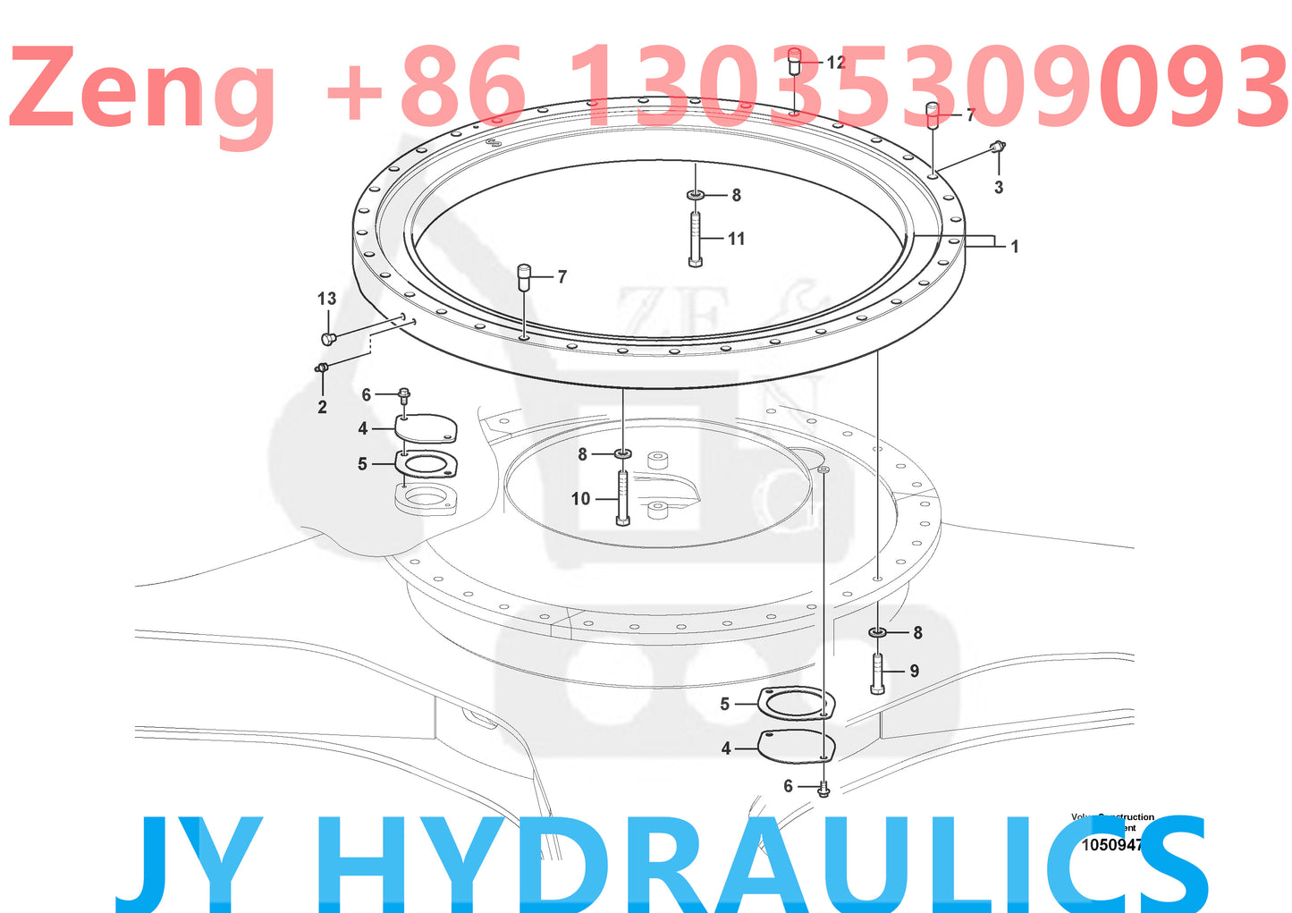 VOLVO EC200D EXCAVATOR VOE14715509 SWING MOTOR ROTARY GROUP AND SPARE PARTS
