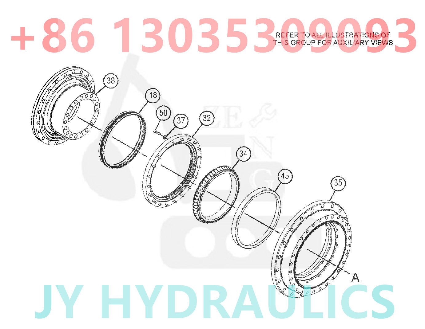 CATERPILLAR CAT349 CAT352 EXCAVATOR FINAL DRIVE TRAVEL REUDCTION GEARBOX PARTS