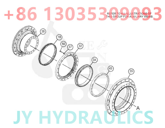 CATERPILLAR CAT349 CAT352 EXCAVATOR FINAL DRIVE TRAVEL REUDCTION GEARBOX PARTS