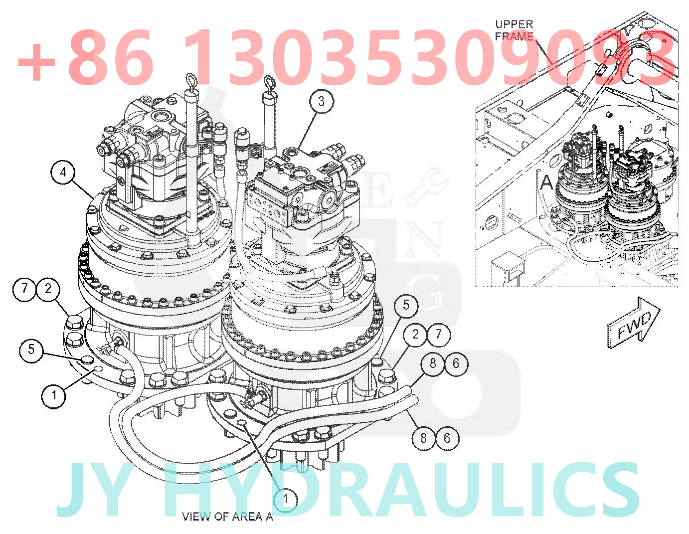 CATERPILLAR CAT349 CAT352 EXCAVATOR 521-3866 522-6897 522-6898 521-3867 522-6899 522-6900 SWING MOTOR ROTARY GROUP AND SPARE PARTS