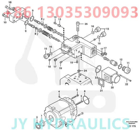 VOLVO EW160 WHEEL EXCAVATOR VOE14370950 HYDRAULIC PUMP PARTS