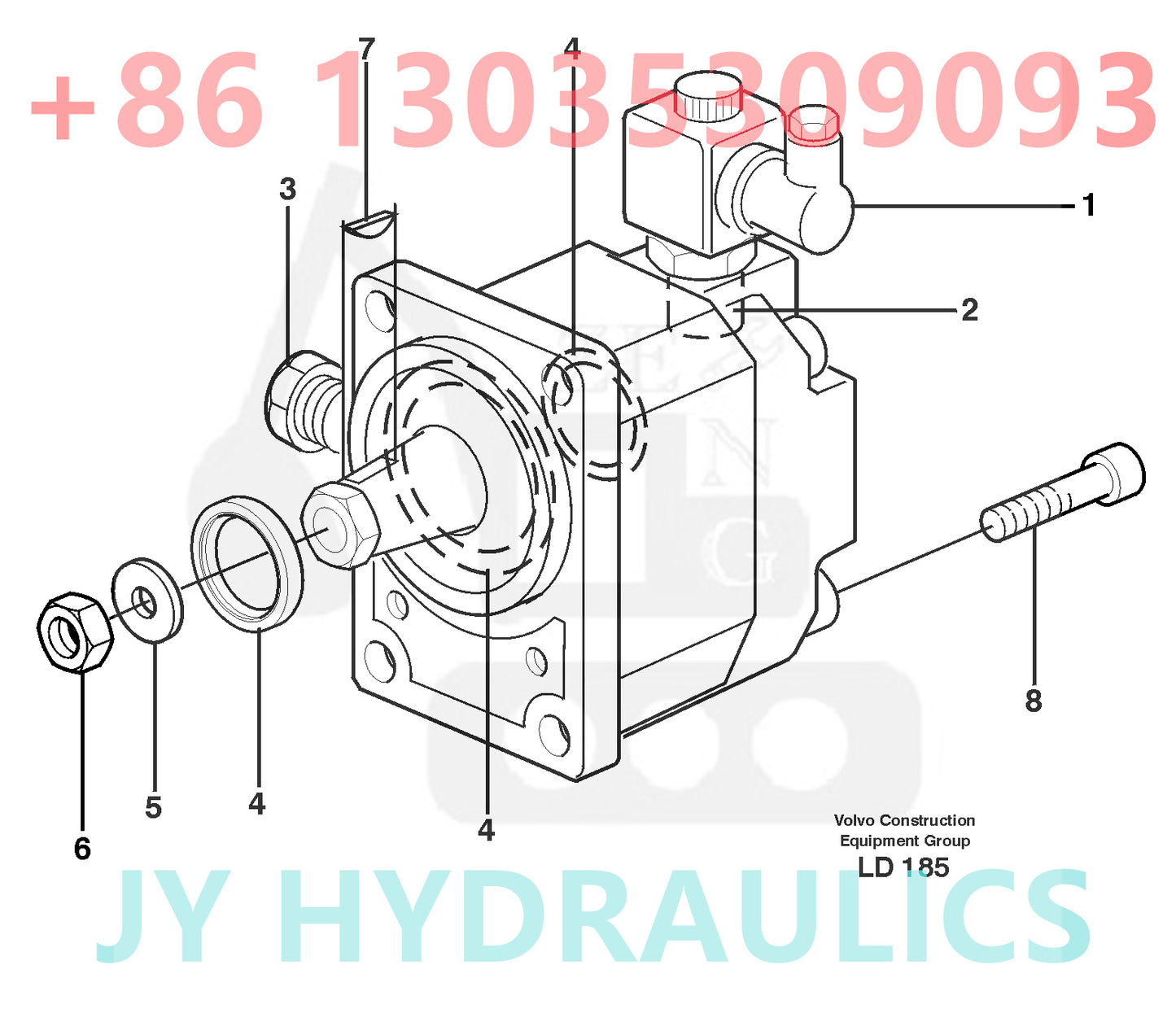 VOLVO EW160 WHEEL EXCAVATOR VOE14371617 FAN MOTOR
