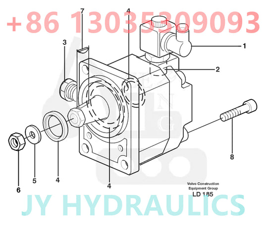 VOLVO EW160 WHEEL EXCAVATOR VOE14371617 FAN MOTOR