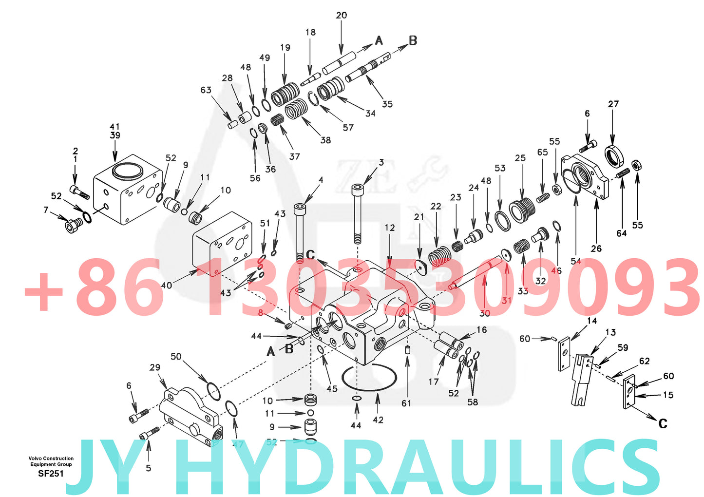 VOLVO EC460 EXCAVATOR SA1142-06230 HYDRAULIC PUMP PARTS