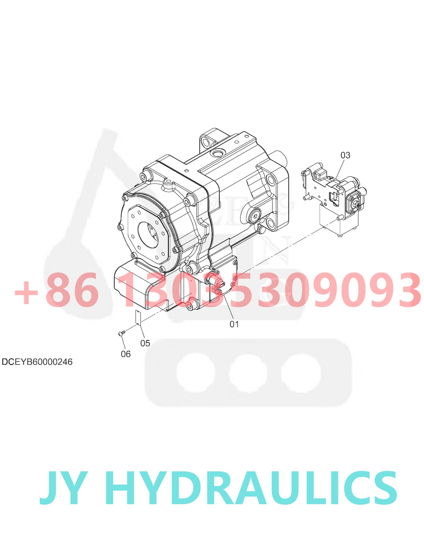 HITACHI ZX670LC-5G ZX670LCH-5G ZX670LCR-5G ZX870-5G ZX870H-5G ZX870LC-5G ZX870LCR-5G EXCAVATOR YB60000246 9298855  HYDRAULIC PUMP PARTS