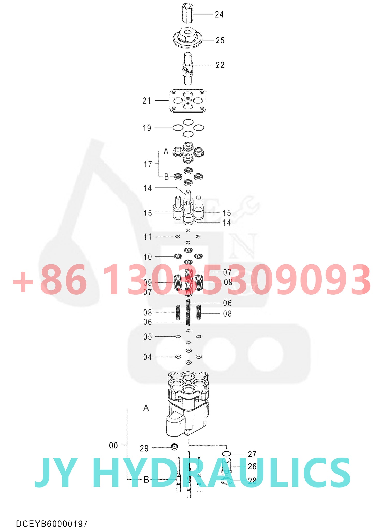 HITACHI ZX670LC-5G EXCAVATOR SWING MOTOR YB60000197 YB60000202 PILOT VALVE 9759157 9759158 PUSHER