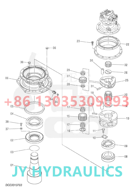 HITACHI ZX670LC-5G EXCAVATOR SWING REDUCTION GEARBOX PARTS