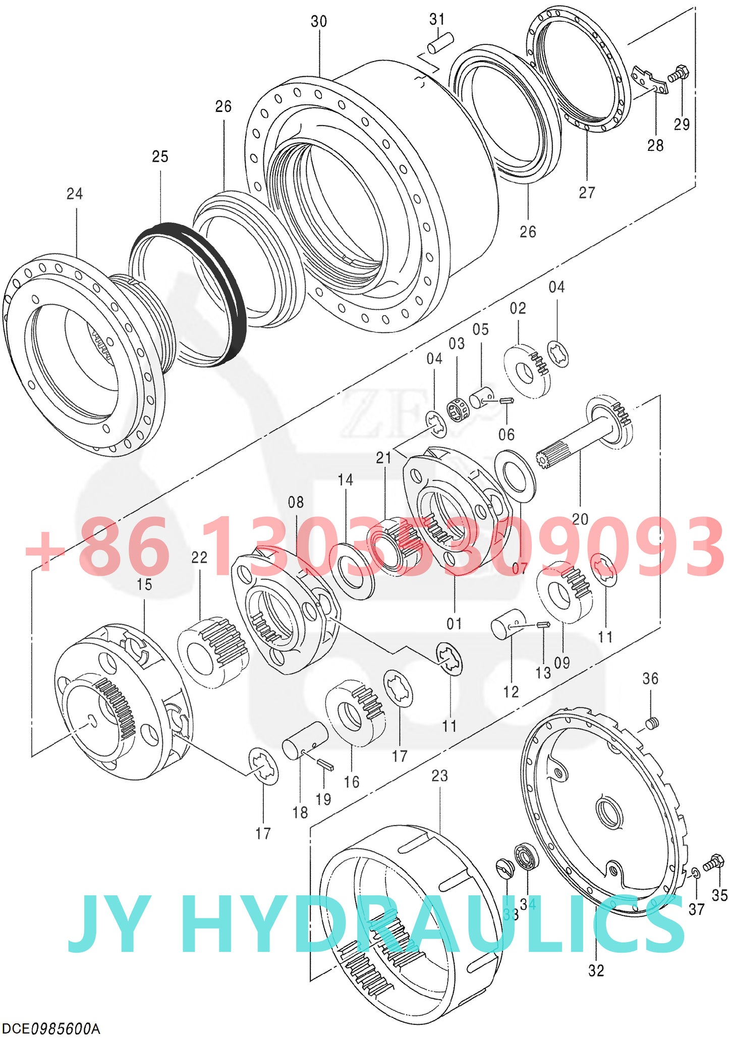HITACHI ZX670LC-5G T.MISSION (TRAVEL)