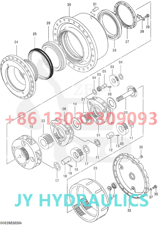 HITACHI ZX670LC-5G T.MISSION (TRAVEL)