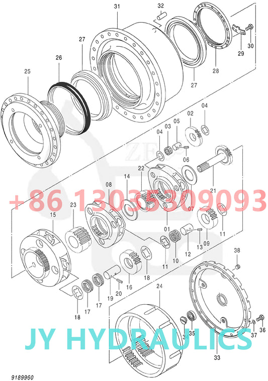 HITACHI ZX450-3 T.MISSION (TRAVEL)