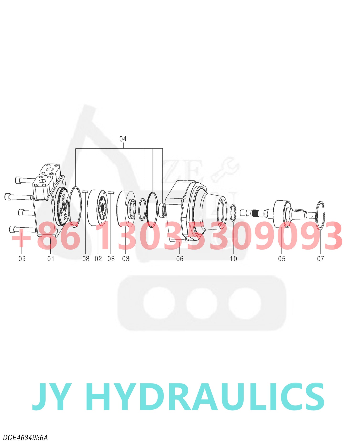 HITACHI ZX450-3 excavator 4634936 fan dirve oil motor