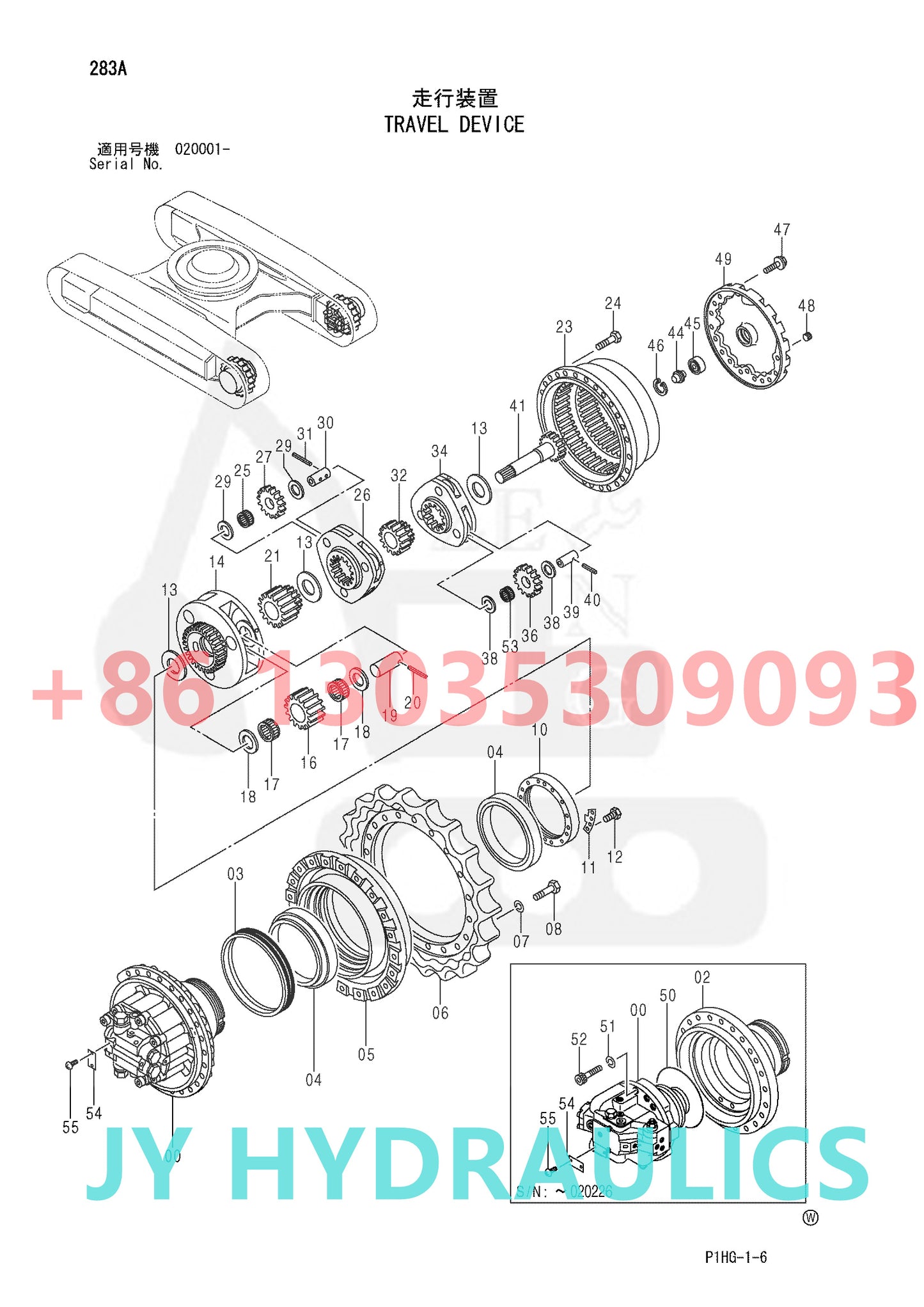 HITACHI 270CLCJD EX200-5ZJPN EX270-5 EX280H-5 ZX270 ZX270-HHE ZX280LC-AMS ZX280LC-HCME EXCAVATOR 9150848 9156041 TRAVEL DEVICE