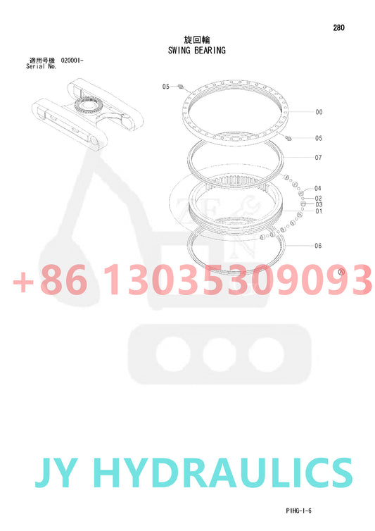 HITACHI  270CLCJD ZX270 ZX270-HHE ZX280LC-AMS ZX280LC-HCME ZX300W EXCAVATOR 4484557 SWING MOTOR ROTARY GROUP