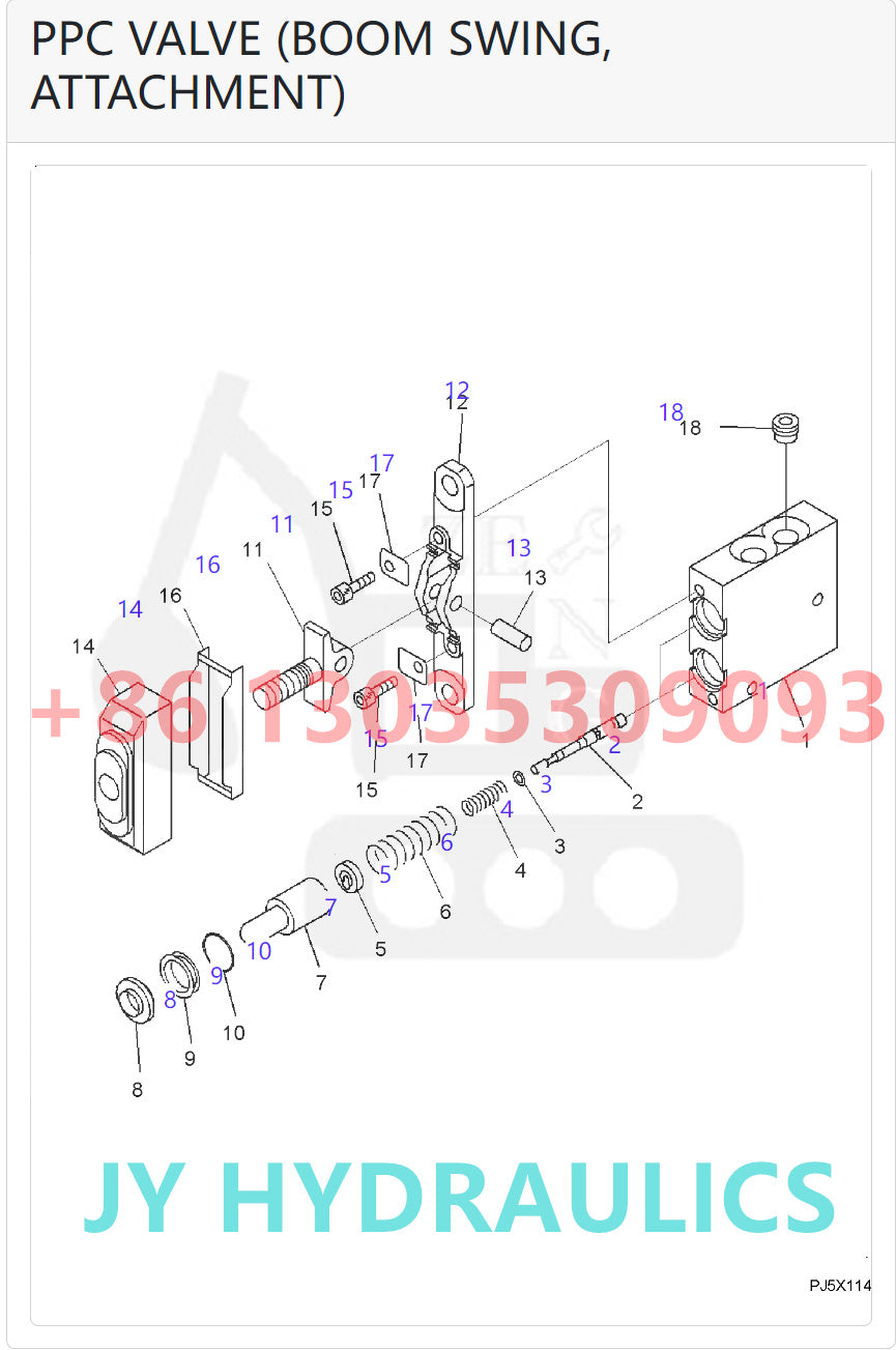 KOMATSU 702-16-01270 PPC valve assy 702-16-53170 piston