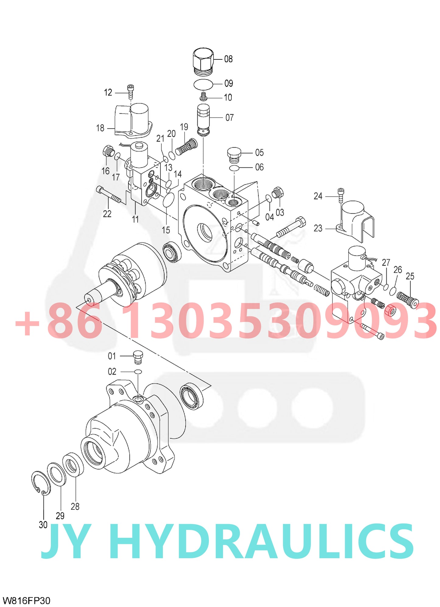 HITACHI ZW220 ZW220-HCMF ZW250 ZW250-HCMF ZW310 ZW310-A ZW310-HCMF WHEEL LOADER 263G2-12291 263G2-44721 FAN MOTOR PARTS