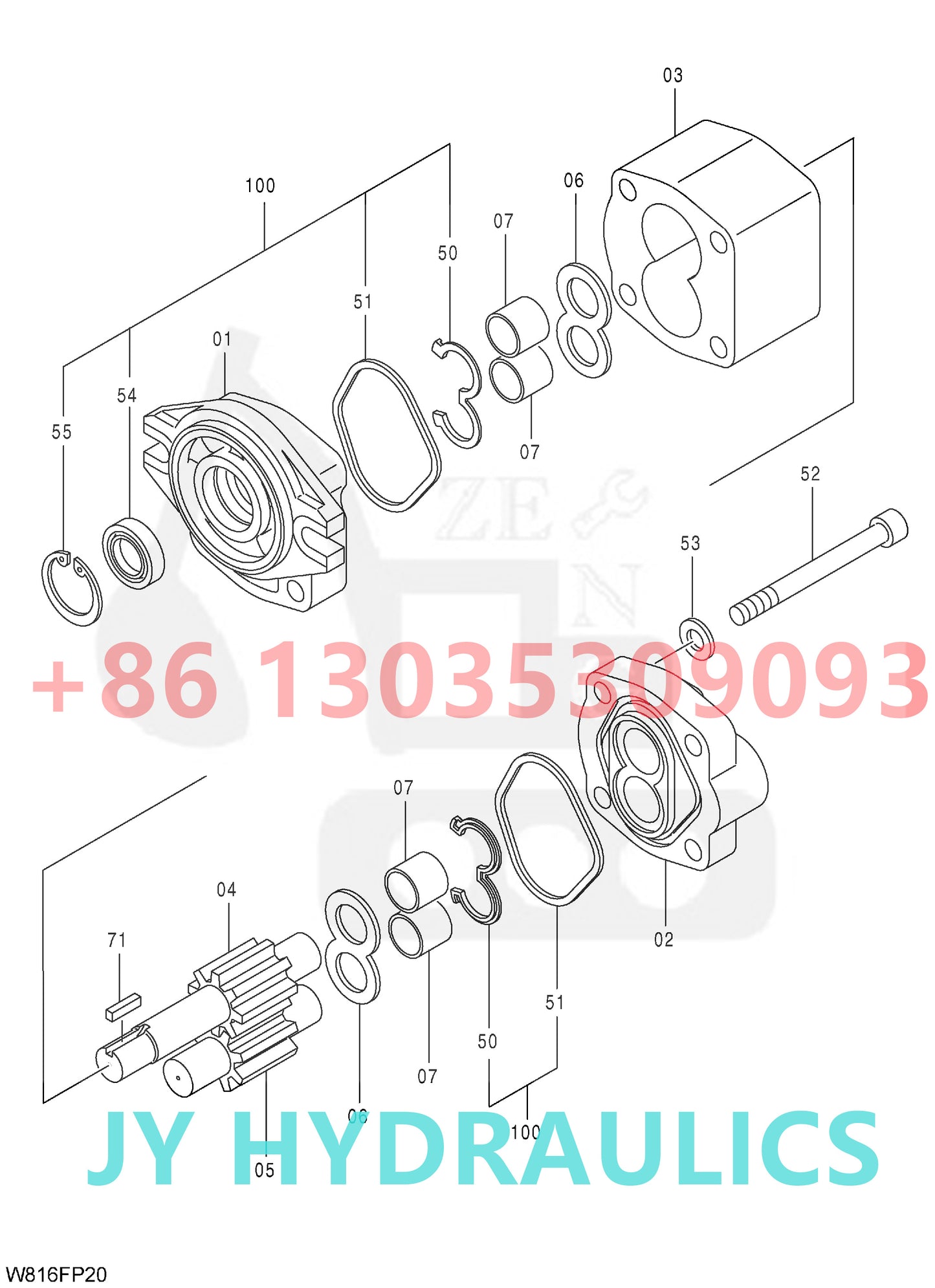 HITACHI ZW220 ZW220-HCMF ZW250 ZW250-HCMF ZW310 ZW310-A ZW310-HCMF WHEEL LOADER 263G2-12291 263G2-44721 FAN MOTOR ROTARY GROUP