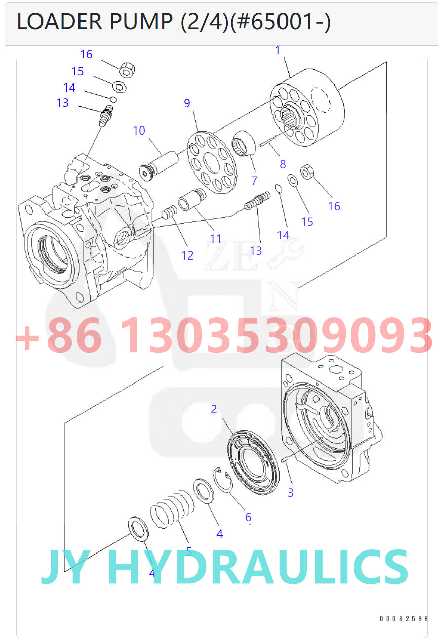 KOMATSU WA380-6 WA430-6 WA430-6E0 WHEEL LOADER 708-1W-00860 708-1W-00881 708-1W-00882 708-1W-01812 708-1W-01881 708-1W-01882 LOADER PUMP ROTARY GROUP