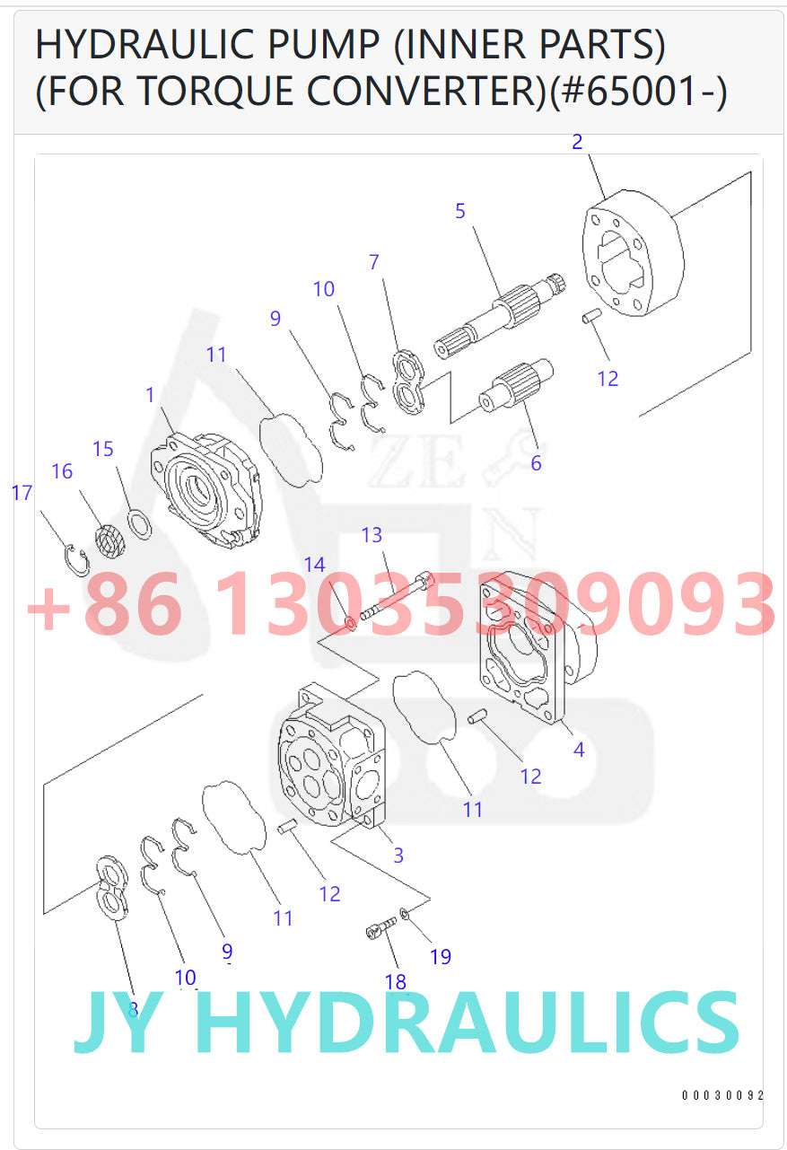 KOMATSU WA430-6 WHEEL LOADER 705-21-42130 HYDRAULIC PUMP