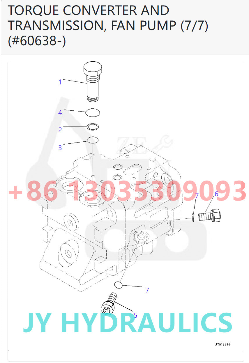 KOMATSU WA600-6 WA600-6R WD600-6 WHEEL LOADER 708-1T-00433 708-1T-01433 FAN PUMP ROTARY GROUP AND SPARE PARTS
