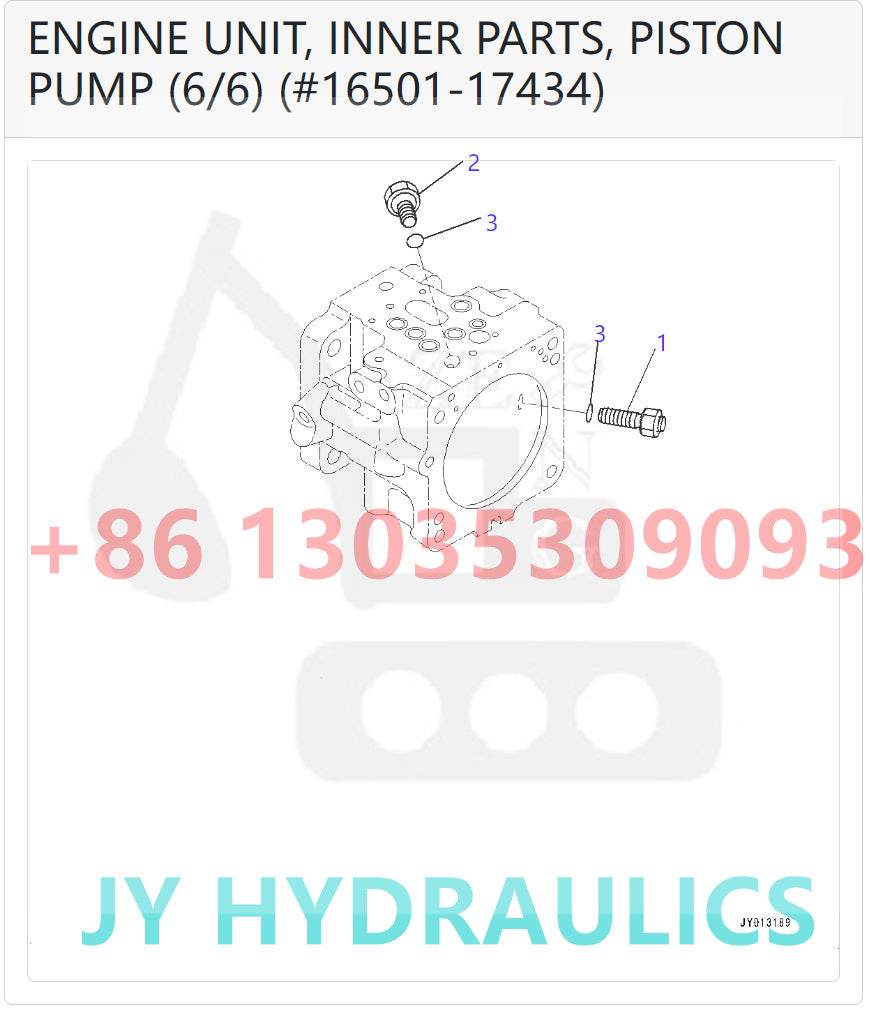 KOMATSU PC45MR-3 PC55MR-3 EXCAVATOR 708-3S-00952 708-3S-01860 HYDRAULIC PUMP PARTS