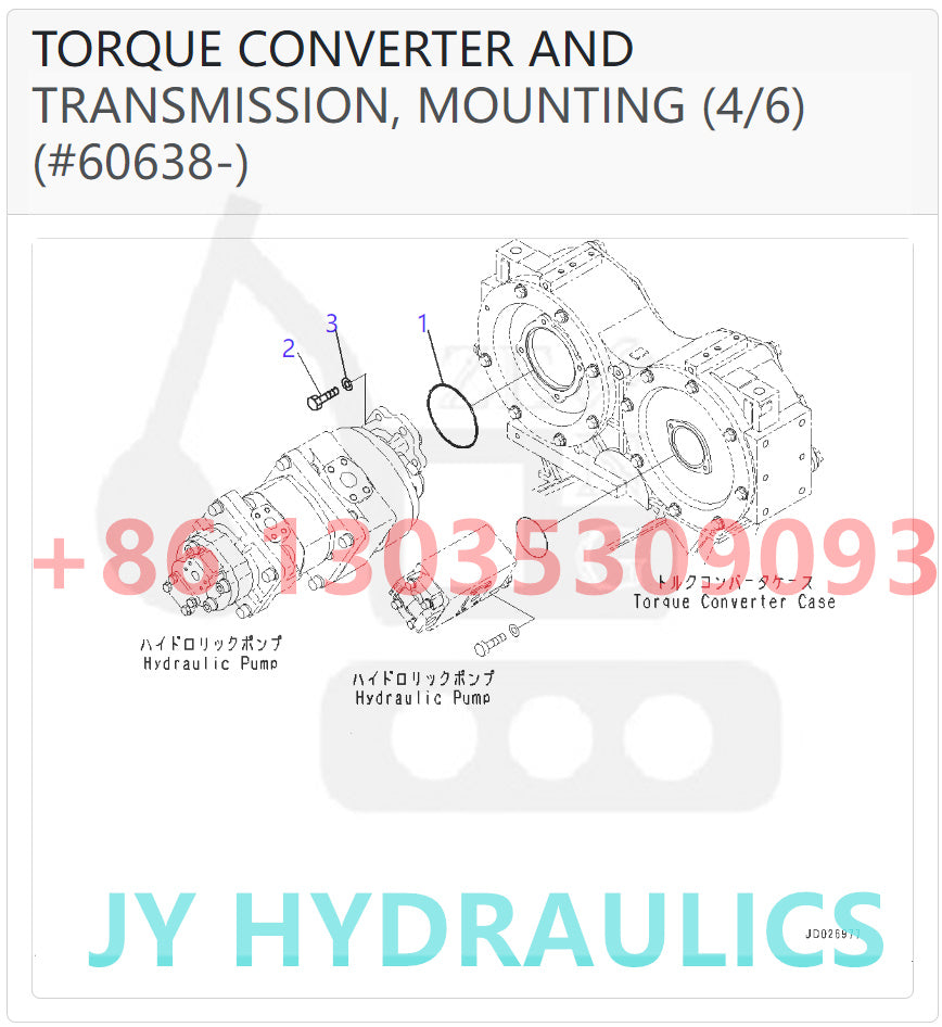 KOMATSU WA600-6 WHEEL LOADER 705-51-12090 HYDRAULIC PUMP
