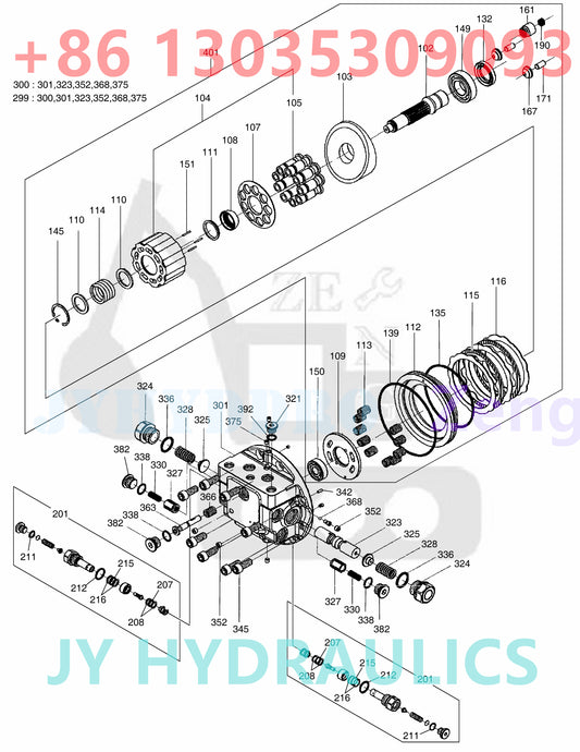 DOOSAN DX80R E80 EXCAVATOR K1029668 K9006752 TRAVEL MOTOR ROTARY GROUP