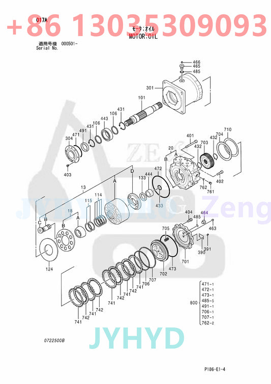 HITACHI 4440905 SWING MOTOR ROTARY GROUP