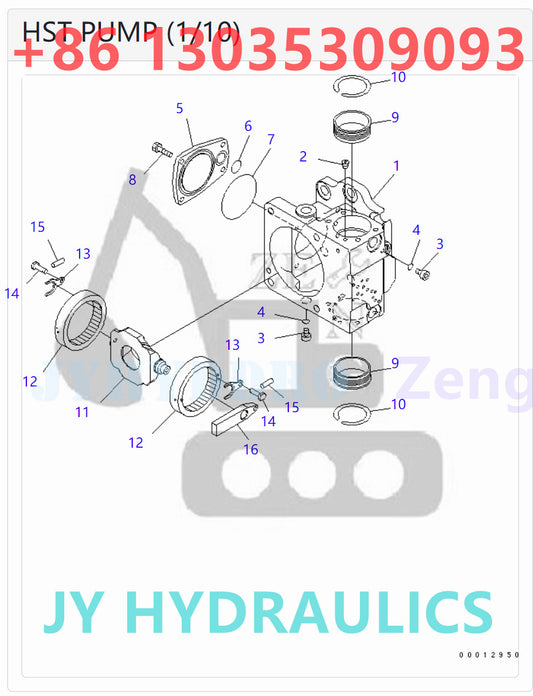KOMATSU 720-1L-00010  720-1L-01010  HST PUMP PARTS