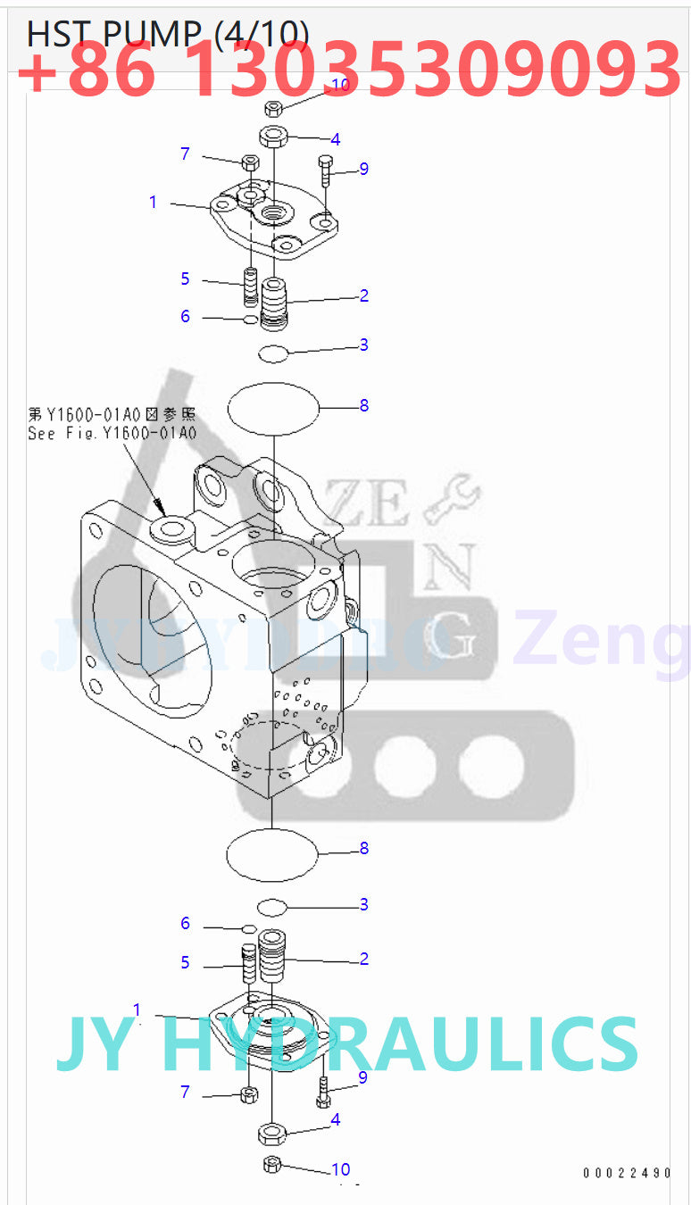 KOMATSU 720-1L-00010  720-1L-01010  HST PUMP PARTS