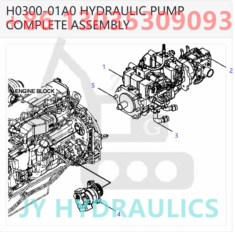 KOMATSU D51EX/PX-22 BULLDOZERS 720-2L-00020 720-2L-01020 HST PUMP PARTS
