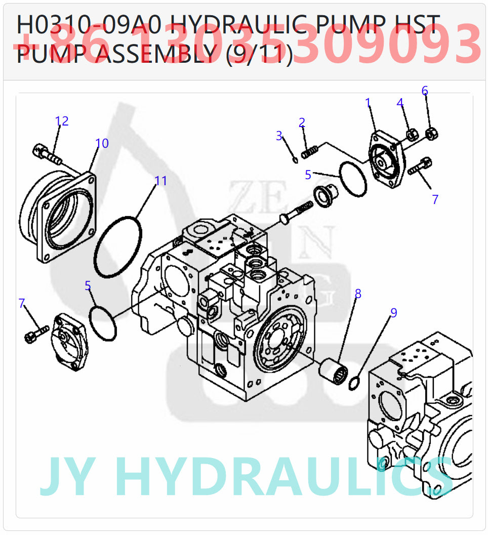 KOMATSU D51EX/PX-22 BULLDOZERS 720-2L-00020 720-2L-01020 HST PUMP PARTS