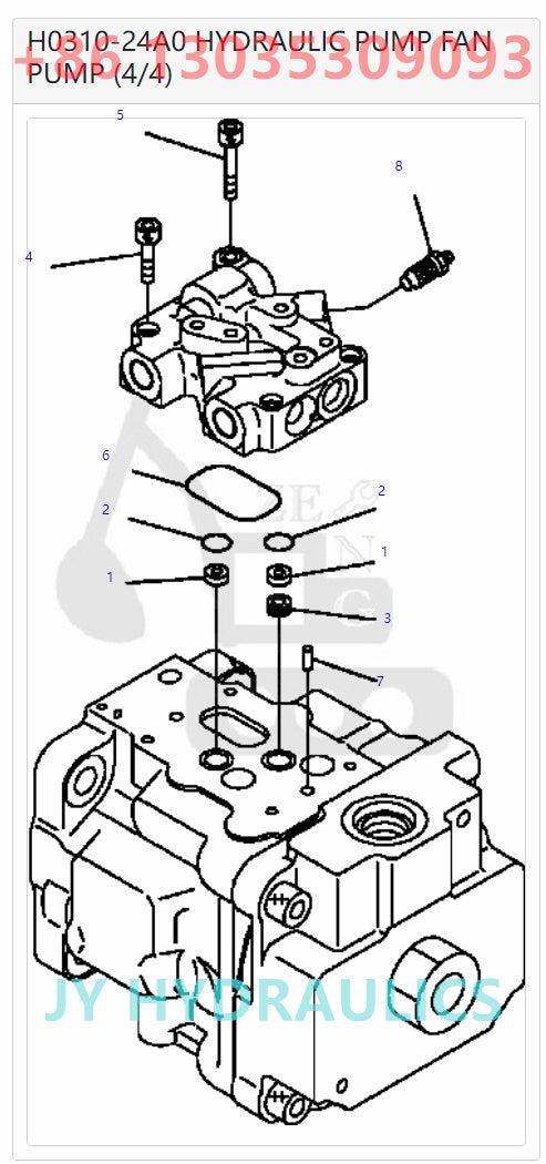 KOMATSU D51EX/PX-22 BULLDOZERS 708-1T-00540 708-1T-00541 708-1T-01540 FAN PUMP ROTARY GROUP