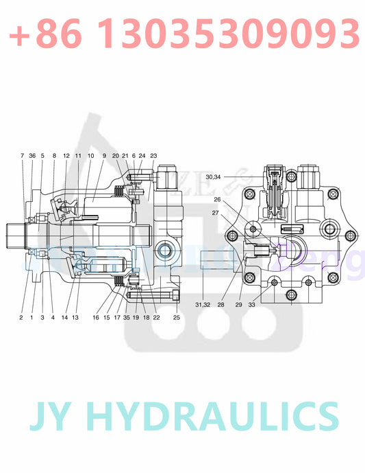 DOOSAN SOLAR 330LC-V  SOLAR 340LC-V SOLAR 400LC-V SOLAR 420LC-V EXCAVATOR 2401-9309A SWING MOTOR AND SPARE PARTS