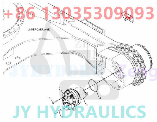 CATERPILLAR CAT323D2 EXCAVATOR 209-5992 334-9986 507-6558 507-6561 FINAL DRIVE TRAVEL MOTOR GP MTG PARTS