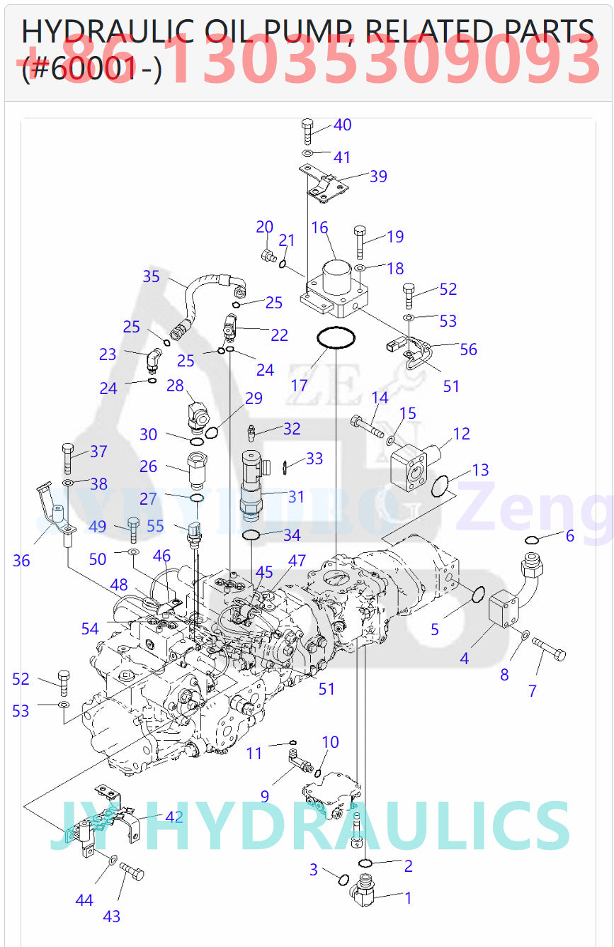 KOMATSU D31EX-22 D31PX-22 D37EX-22 D37EX-22 D37PX-22 D39EX-22 D39PX-22 BULLDOZERS 708-1T-00551 708-1T-01551 Pump Assembly Rotary Group And Spare Parts