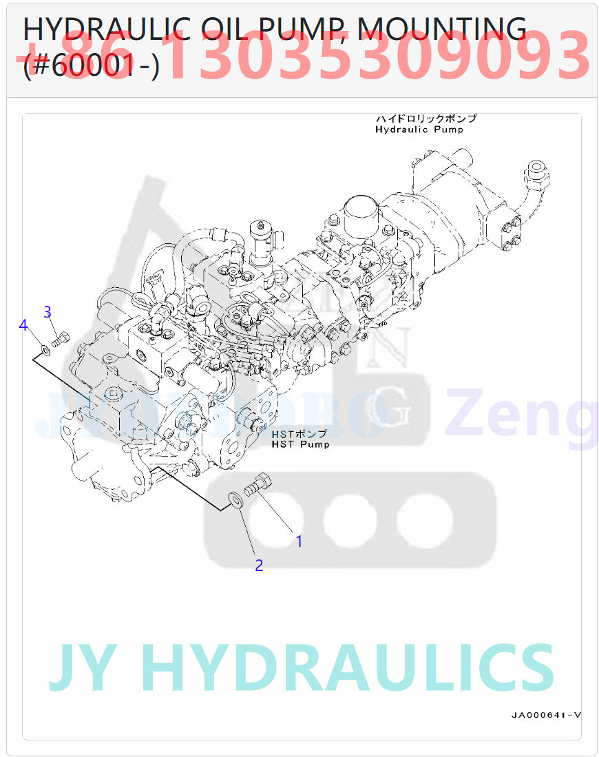 KOMATSU D31EX-22 D31PX-22 D37EX-22 D37EX-22 BULLDOZERS 720-2M-00081 720-2M-01081 PUMP ASSEMBLY ROATRY GROUP AND SPARE PARTS