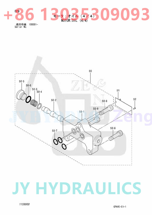 HITACHI  ZX60-HCMC EXCAVATOR 4678268 TRAVEL MOTOR ROTARY GROUP AND SPARE PARTS